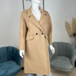 cappotto doppiopetto dal taglio oversize 003| cammello