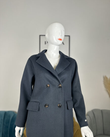 Cappotto handmade corto 001 | Petrolio