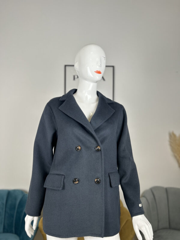 Cappotto handmade corto 001 | Petrolio