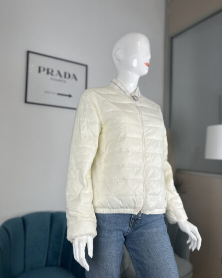 Piumino leggero da donna bianco