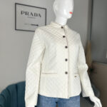 Giacca trapuntata leggera da donna bianca