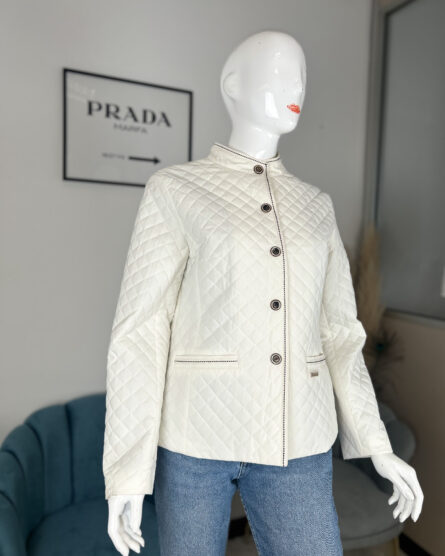 Giacca trapuntata leggera da donna bianca