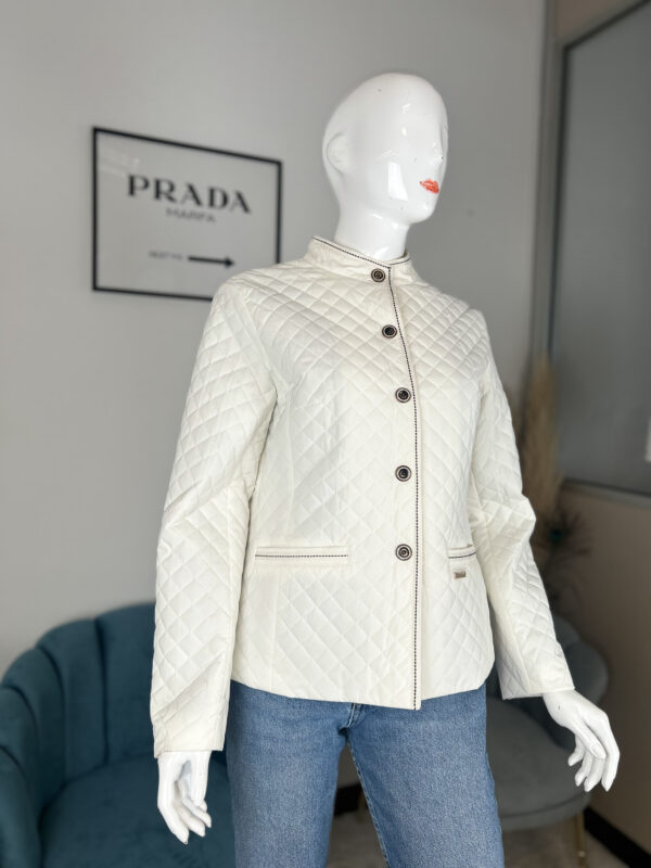 Giacca trapuntata leggera da donna bianca