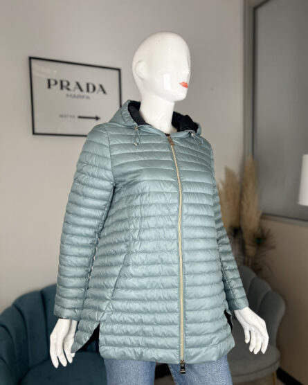 Piumino leggero da donna azzurro polvere