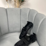 Mocassino da donna nero in pelle scamosciata