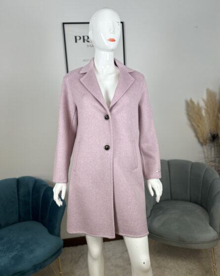 Cappotto da donna Alyssa monopetto media lunghezza C006 | rosa