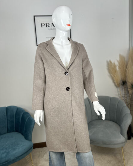 Cappotto monopetto da donna Alyssa con chiusura frontale C007 | Beige