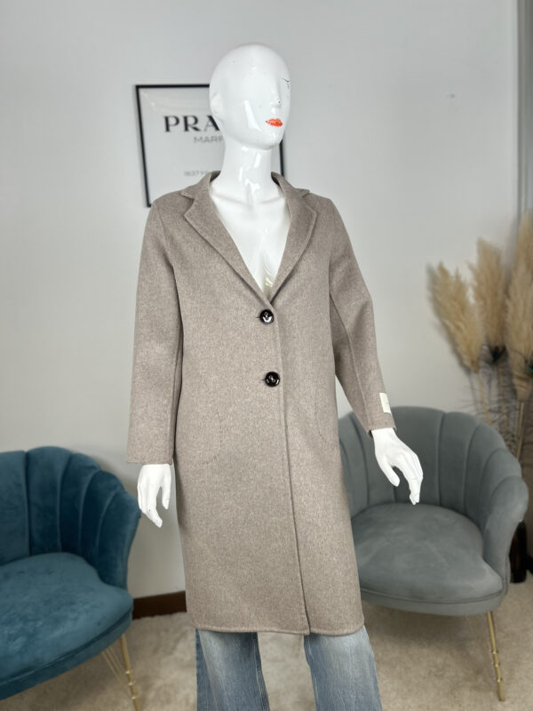 Cappotto monopetto da donna Alyssa con chiusura frontale C007 | Beige