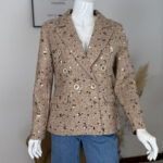 Giacca doppiopetto con paillettes Nhebyná