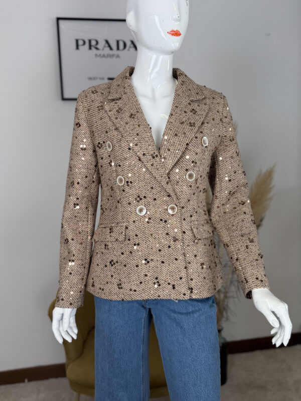 Giacca doppiopetto con paillettes Nhebyná