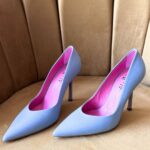 Scarpe décolleté con tacco azzurre