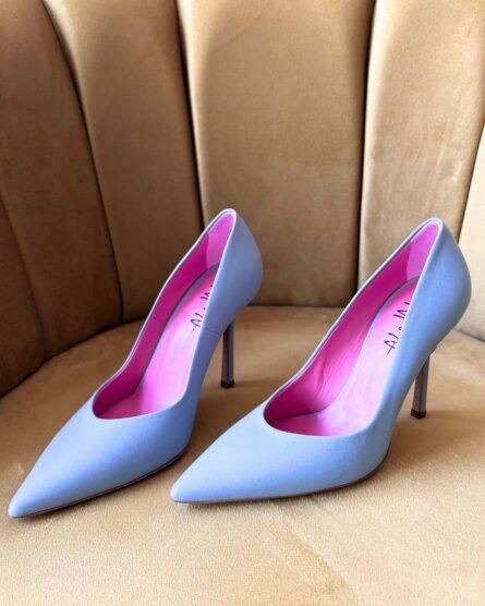 Scarpe décolleté con tacco azzurre